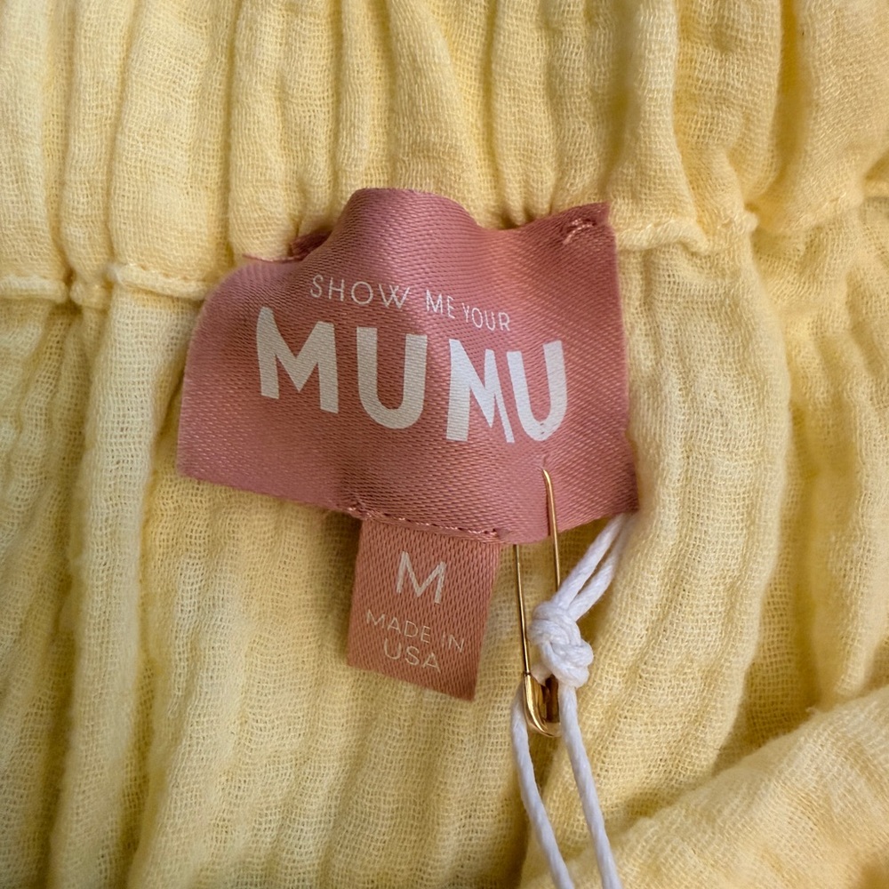 NWT Show Me Your Mumu Size Medium Around The World Maxi Dress Yellow Gauze - Picture 6 of 13